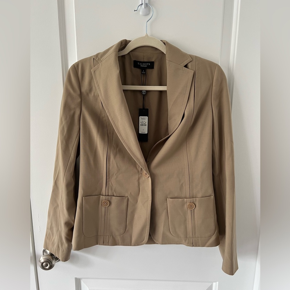 Talbots NWT Wool Blend Blazer | Tan | Size 2
